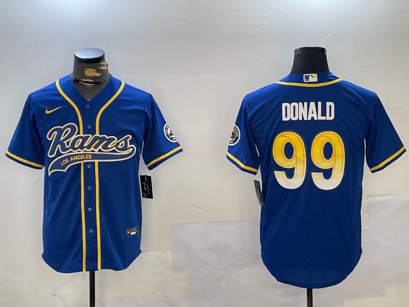 Men Los Angeles Rams #99 Donald Joint Name 2024 Nike Limited NFL Jersey style 1->los angeles rams->NFL Jersey